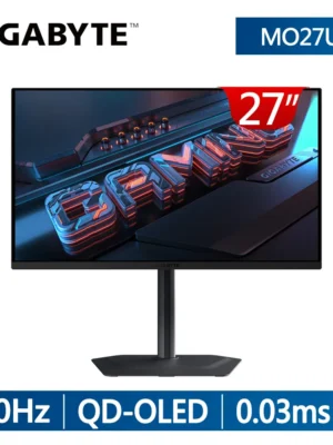 GIGABYTE 技嘉MO27U2 QD-OLED平面電競螢幕(27型/QD-OLED/UHD/4K/240Hz/0.03ms/IPS/KVM)